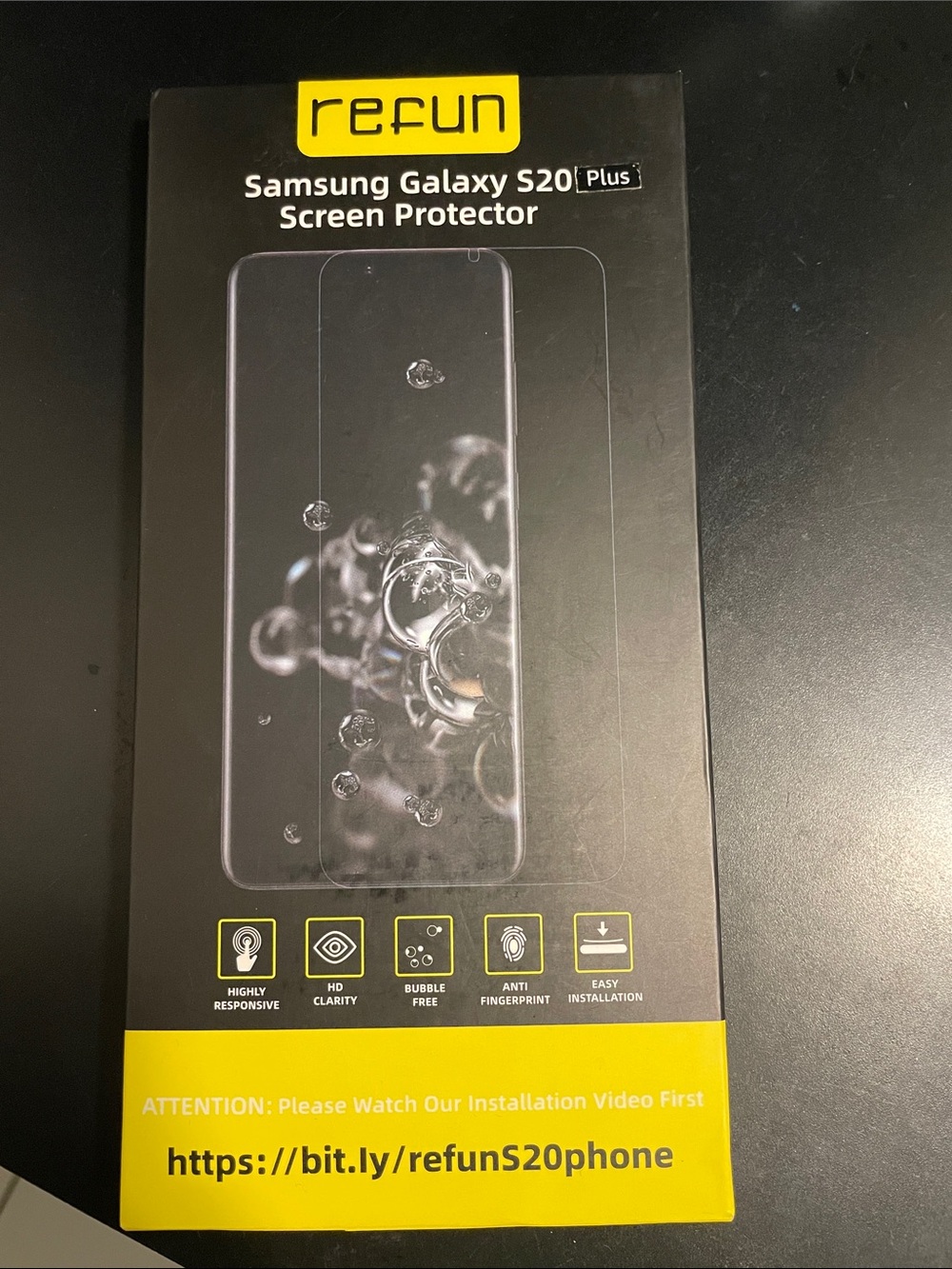 Samsung Galaxy S20 Plus Screen Protector - Black 1